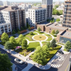 Visual representation of East Grand Rapids mixed-use development project