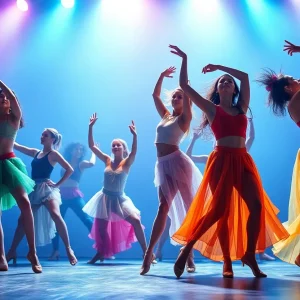 Dancers performing in GVSU's Moiré Patterns showcase